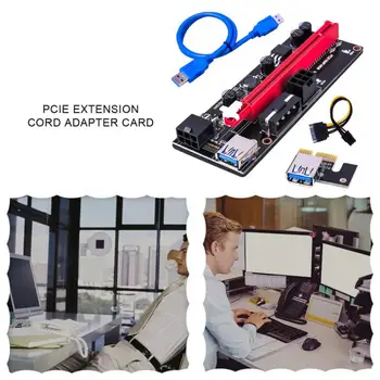 2/3/4/5/6/10 mai Recente Pc-uri PCI-E Coloană USB 3.0 009 Express 1X La 16x Extender PCI E USB Riser Card Adaptor SATA Cablu de Alimentare 6pini