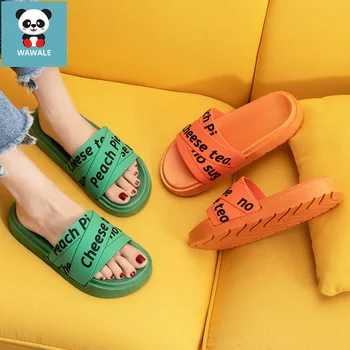 NOUĂ Femei Papuci de Casa Pantofi Fete de Moda Doamnelor Scrisori de Casa Încălțăminte pentru Copii de Interior Duș-Wearings Special Drăguț