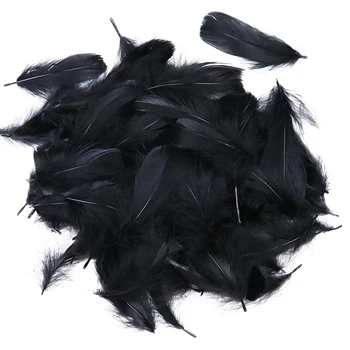 Naturale de înaltă Calitate Negru din Pene de Gâscă Meserii Pentru Bijuterii Cercei DIY Decorare Petrecere de Păr Pene Meserii ridicata