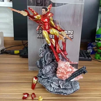 Marvel Avengers Ironman MK85 cu 2 Cap de Statuie 1/10 Figurine Jucarii