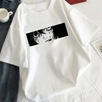 Tricou femei tematoare fata de T-shirt alb casual Harajuku T-shirt graphics T-shirt tee black manga anime T-shirt femei