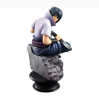 Naruto Shippuden Anime Figura GK Uchiha Sasuke Figma Model de Figurina 8CM Statuie Desktop Colectie de Decorare Jucării Pentru Copii