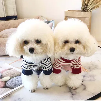 Animale de companie haine de toamna stil nou cu dungi moda bottom tricou pulover câine haine haine de pisică animale de companie haine caini mici haine