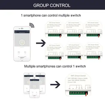 3/2 Mod DIY WiFi Inteligent Comutator de Lumină Releu Module Smart Home Smart Life/Tuya APP Control de la Distanță de Lucru Cu Alexa Ecou de Start Google