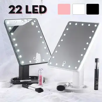 22 Led-uri de Machiaj Oglinda cu Lumina Iluminare Ecran Tactil Oglindă Desktop Cosmetice Make-Up Oglindă Doamna Fete Cadouri