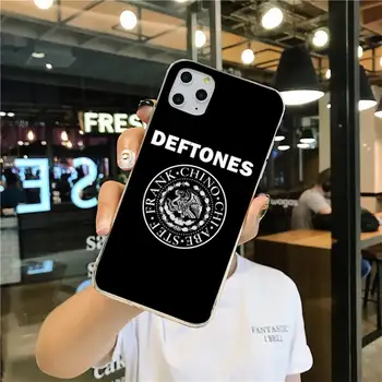 Moda Muzica Trupei Deftones poster negru Moale, Telefon Caz pentru iPhone 11 pro XS MAX 8 7 6 6S Plus X 5S SE 2020 XR acoperi