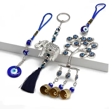 Moda norocos Turcia greacă elefant ochi albastru charm pandantiv cadou potrivit pentru DIY breloc cheie auto lanț inel accesoriu pandantiv