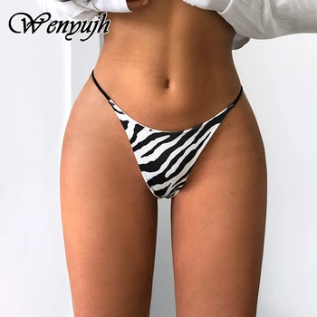 WENYUJH Sexy Femei Thong Curea Subțire Lenjerie Sport Solid Low Rise Trunchiuri de Înot G-string Doamnelor Chilotei Bikini Bottom
