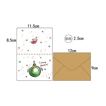 XINAHER 5pcs Creative 8.5x11.5cm Crăciun Fericit Carduri de Pliere Xmas Binecuvântare Card de Anul Nou, Cadou de Crăciun