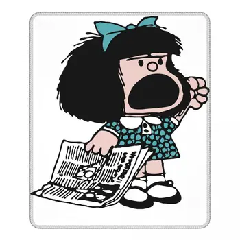 Mafalda Protestat Misto Mouse Pad cu Blocare Marginea Birou Mat Tampoane de Cauciuc Natural Gamer Calculator Laptop Pad