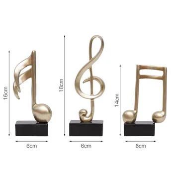Mini Notă Muzicală Figura Model De Rasina De Artizanat Desktop Pian Ornament Decor Acasă
