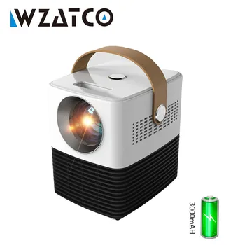 WZATCO V1 Buzunar Proiector Home Theater cu USB Video Proiector LED Mini Opțiune Android 6.0 cu Corectie Digital