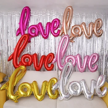 Scrisoare de DRAGOSTE de Mari Dimensiuni Balon Folie Aniversare de Nunta, Ziua Îndrăgostiților Partidul Decor Fotografie Recuzită Consumabile
