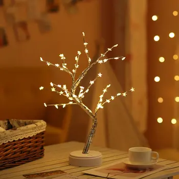Copac De Lumină Touch Comutator Perla Starry Night Light Touch Comutator Casă De Vacanță Dormitor Indoor Pentru Copii, Bar Decor De Basm Lumina