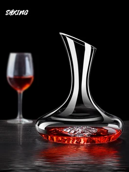 Cristal de Înaltă Clasa a 6-în formă de Vin Decantor Cutie de Cadou Harpă Swan Decantor Vin Creative Separator 1500ml