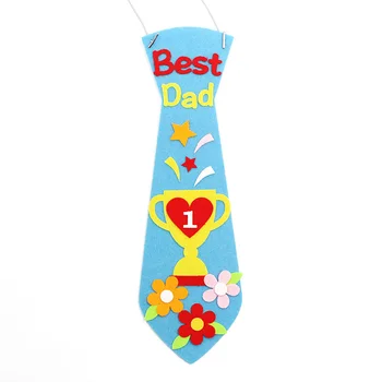 6 Buc/set Creatie Copii DIY Legături Meserii Gradinita de Copii realizate Manual Non-țesute Cravata Jucarii Educative Cadouri de Ziua Tatălui