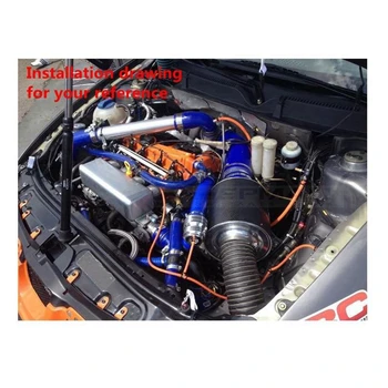 Silicon Intercooler Turbo Furtun Radiator Kit de Înaltă Temperatură de Conducte Pentru Honda Prelude H22 97-01 (2 buc) EP-HDR024