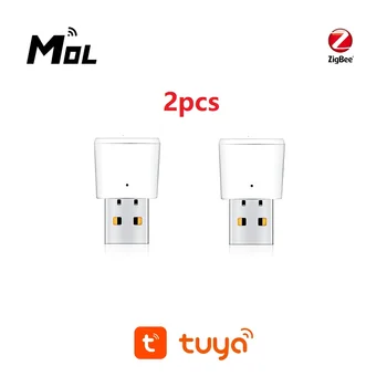 MOL 2 buc Tuya Zigbee Repetor de Semnal USB Zigbee Hub Semnal Extinde 20-30M Smart Home Automation Module
