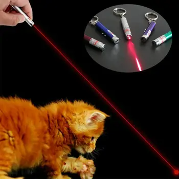 1 buc Laser Jucarii Pentru Pisici Amuzante Jucării cu Laser Consumabile Pentru Pisici Lanterna 2-in1Red Laser Amuzant Pisica Stick animale de Companie Jucărie Pisica Accesorii