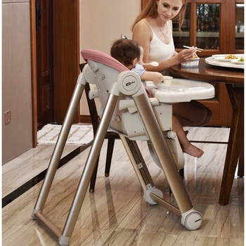 2 in 1 Copii Multi-funcția de Baby Scaun de luat Masa Pliabil Portabil scaun Scaun copil sistem de rabatare scaun Copil pentru Sugari, Scaun înalt