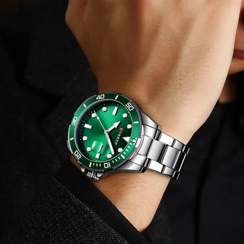 CURREN de Afaceri de Moda Mens Ceasuri de mana Verde Masculin Cuarț Ceas din Oțel Inoxidabil Ceasuri Reloj Hombre