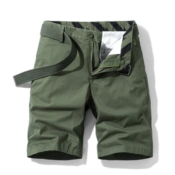 2021 Noi De Vara Solid De Culoare Moda Bumbac Casual Pantaloni Scurți De Marfă Pentru Bărbați Shorts Pentru Bărbați Respirabil Iute Uscat Multi De Buzunar Hip Hop Scurt