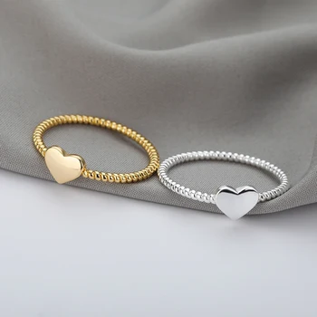 De Moda De Aur De Argint De Culoare Inima În Formă De Inel De Nunta Vintage Accesorii Bijuterii Transport Gratuit Fata Cadou