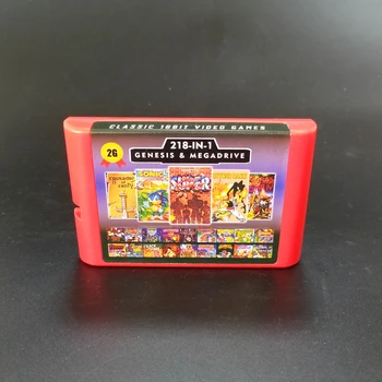 2G Carte de Joc 218 din 1 Baterie a Salva Pentru Geneza Sega Megadrive Consolă de jocuri Video cu Phantasy Star II IV Cruciat De Centy Prelinge