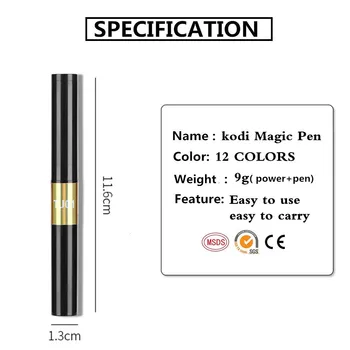 Kodi Unghii Colorate Pernă de aer Praf Magic Pen 12 Culoare Laqcuer Nail Art de Inalta Calitate, Efect de Oglindă Unghii Machiaj Rapid de Design