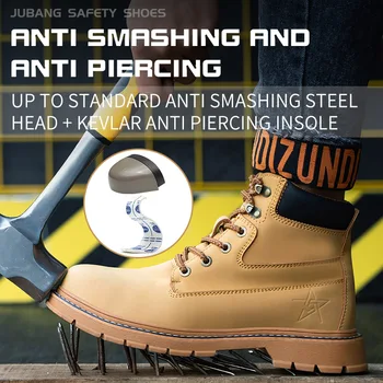 Vara de Asigurare a Siguranței Pantofi pentru Bărbați Anti-piercing Siguranță Pantofi Pantofi de Lucru Usoare din Otel bombeu de Protecție Pantofi