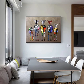 Modern Abstract Zebra Ulei Tablouri Print Pe Canvas Animale Colorate Arta de Perete Imagini Decorative pentru Casa Living Decorul Camerei