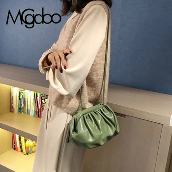 Mgcdoo Femei Moda coreeană Geantă de Umăr din Piele PU Nor Găluște Sac Simplu Sling Geanta Chic Ori Ghearele 8 Culori