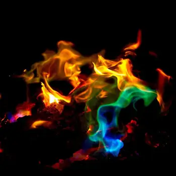 1BUC Mistică Foc Trucuri Magice Colorate Flăcări de Foc Plicuri Șemineu Groapă Patio Jucărie Magician Profesionist Pirotehnice Acasă