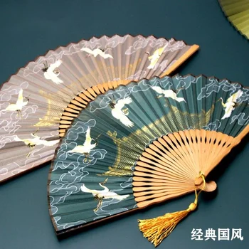 Cântec Huizong de bun augur Macara Ruihe Pliere Ventilator de Mână Chineză Hanfu Ventilator Portabil Mic Ventilator Rabatabil Ventilatorul Femei Fan Fotografie