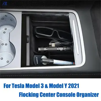 Consola Centrala Tavă Organizator Cotiera Cutie Depozitare Paleti Bin Mănușă De Caz Suport Pentru Tesla Model 3 Model Y Accesorii De Interior