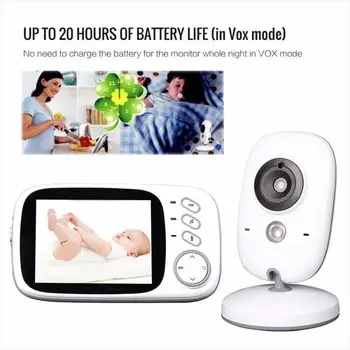 Hot Video Baby Monitor Wireless 2.4 G Cu 3.2 Inch LCD 2 Way Audio Vorbim de Viziune de Noapte de Supraveghere Camera de Securitate de baby-sitter