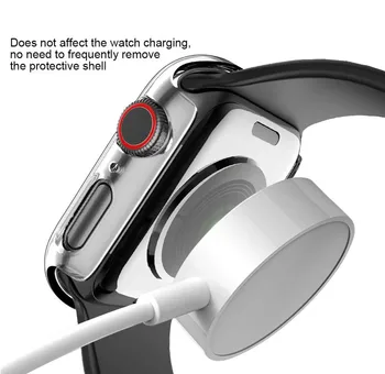 Greu de Caz Pentru Apple Watch SE Seria 6 44mm 40mm Construit în Temperat Pahar Ecran Protector pentru iWatch Acoperi Applewatch 3 42mm 38mm