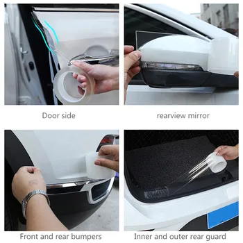 Autocolante Auto Door Edge Protector Universal Auto Pragului De Ușă Autocolant Anti Scratch Film Transparent De Protecție Stil Accesorii Auto