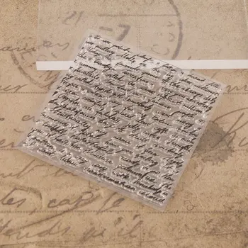 Text Fundal Transparent Clar Cauciuc Foaie de Timbru se Agață Scrapbooking Album Foto Carte de Hârtie DIY Meșteșug