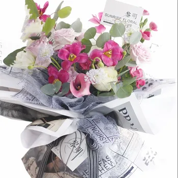 50cmx5yards engleză Plasă de fire de flori de hârtie de ambalaj cadou material buchet de hârtie de ambalaj handmade decoratiuni florale materiale
