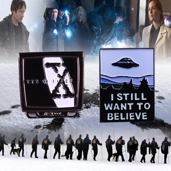 X Files Email Pin eu Încă mai Vreau Să Cred în OZN-uri Insigna Fenomene Paranormale serial TV Adevărul Este Acolo Jachete de Blugi bijuterii