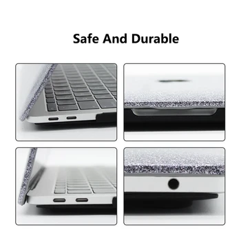 Noua Moda Stralucitoare Laptop Caz Acoperire Pentru Macbook Air Pro Retina 13.3 inch Coajă de Protecție Pentru Macbook Air 13 A1466 A1932 A2337