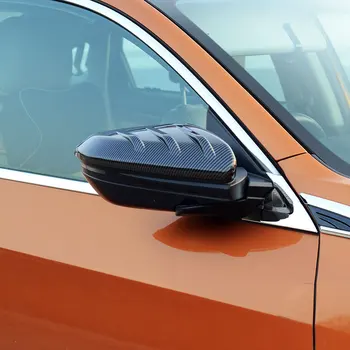 Negru 1Pair Fibra de Carbon Stil Usi Laterale Oglinda Retrovizoare Acoperi Ornamentul se Potrivesc Pentru Honda Civic 2016 2017 2018 2019 2020