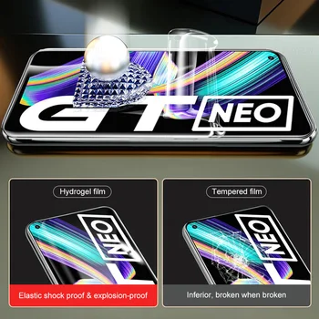 2-ÎN-1 Fata + Lentile Hidrogel Film Pentru Oppo Realme GT NEO 5G Ecran Protector Acoperire Completă Siguranță Film Despre Pentru Real M G T NEO 5G