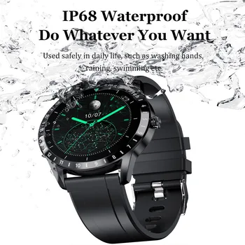 2021 Smart Watch, Smartwatch Femei Bărbați Monitor de Ritm Cardiac, IP68 Impermeabil Ceas Deșteptător Ecran Smart Watch Pentru IOS Android (Roșu)