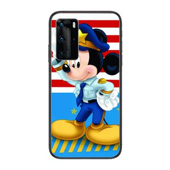 Mickey si Minne Cazul în care Telefonul Pentru Huawei P 40 30 20 10 Lite Inteligent Z Pro Negru Etui Coque Pictura Hoesjes de benzi desenate de moda