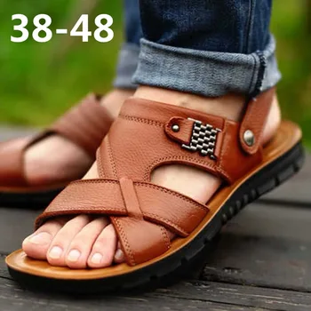 Mens Sandale de Vara, Sandale din Piele Barbati Casual în aer liber Usoare Sandale Moda Barbati Adidasi sandalias hombre de Dimensiuni Mari 38-48