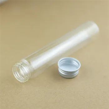 24BUC/lot 30*150mm 80ml Mici Flacoane de Sticlă cu Capace din Aluminiu, Sticlă Mici Borcane Flacoane de Sticlă Transparentă Recipiente de Sticla de Parfum