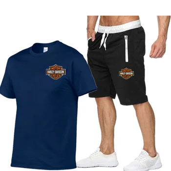 Moda Alpinestars T-shirt, pantaloni Scurți pentru Bărbați de Vara 2 piese Sport + pantaloni scurți Plaja Barbati Casual T-shirt SuitSportswearS-XXXL