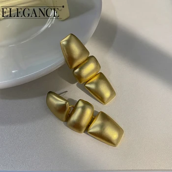 Eleganta Mată de Aur Lung Picătură Cercei pentru Femeile Geometrice Bijuterii Legăna Cercei Farmece Partid Accesorii Cadouri